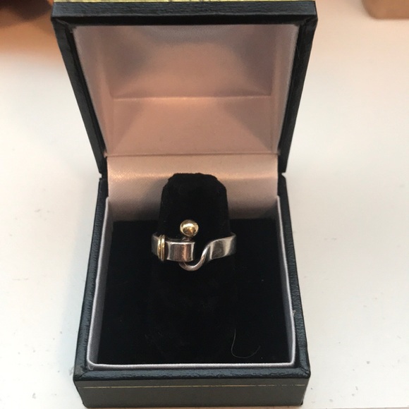 Tiffany & Co. Jewelry - Tiffany & Co. Silver & 18k Gold (Hook & Eye) Ring